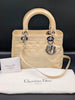 Sac Lady Dior en toile beige avec bandoulière, carte d'authenticité et dust bag d'origine