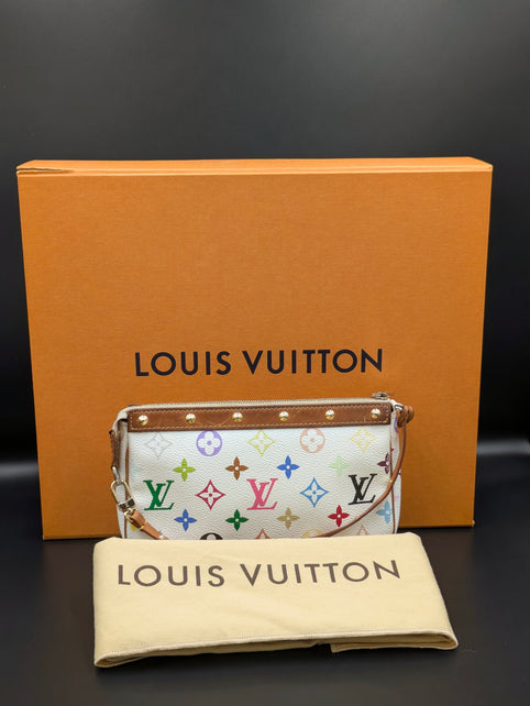 Sac Louis Vuitton x Takashi Murakami pochette multicolore avec boite d'origine et dust bag