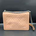 Sac de luxe vintage en cuir beige rosé