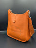 Sac Hermès Evelyne 29 Pm orange en cuir Taurillon Clémence 