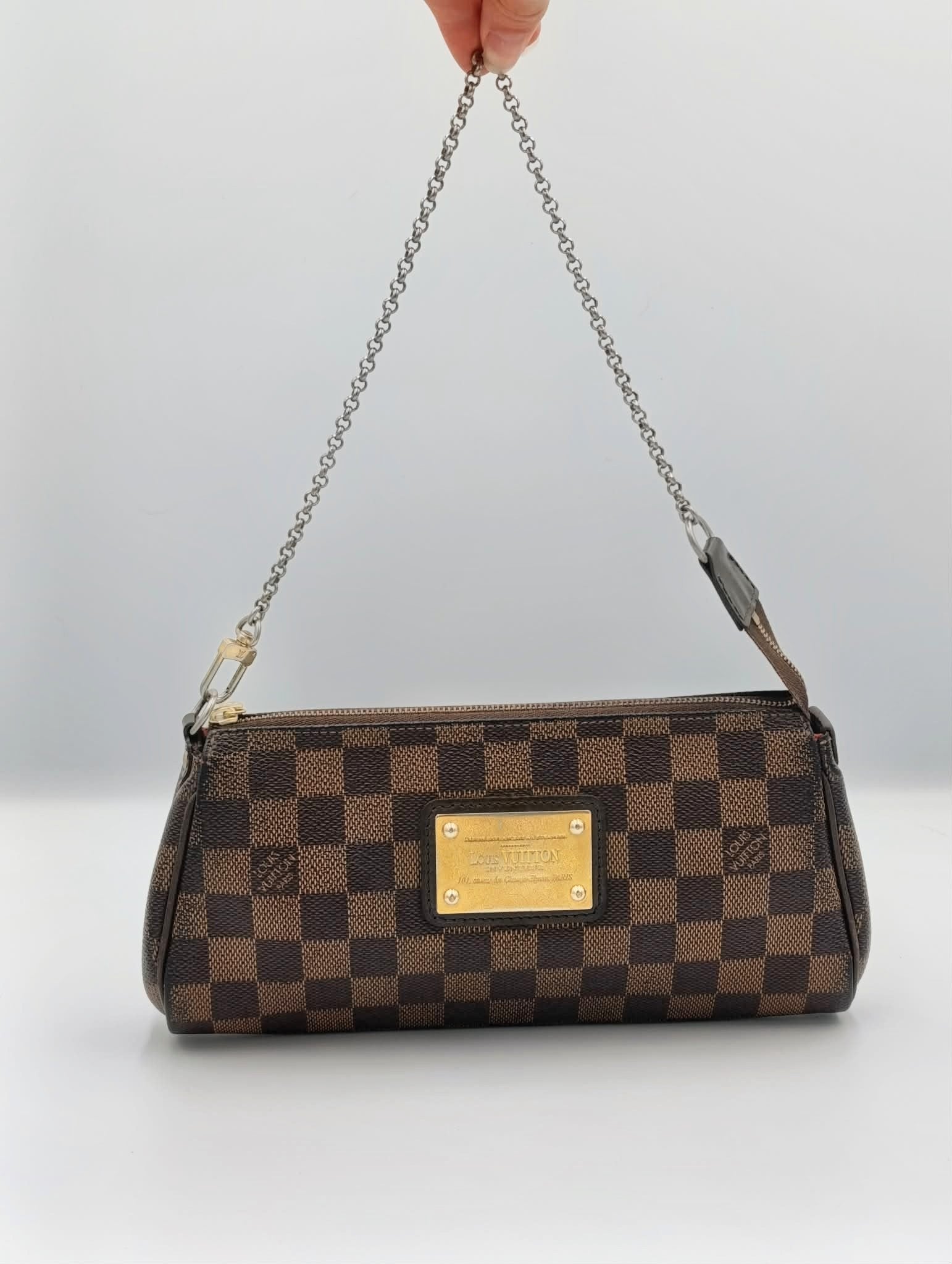 Sac Louis Vuitton Eva Damier ébène vintage vue principale
