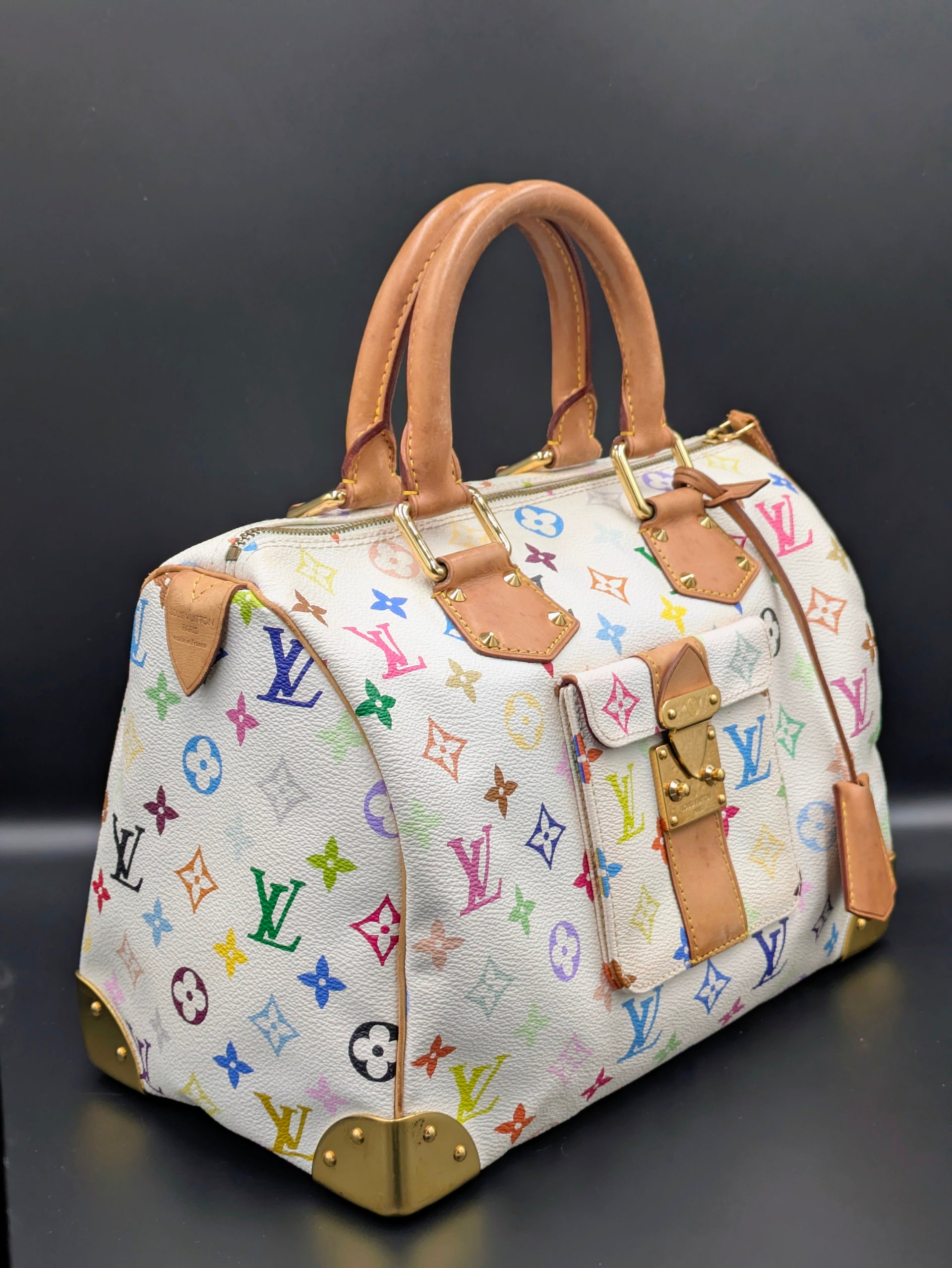 Speedy 30 Louis Vuitton multicolore aperçu de face