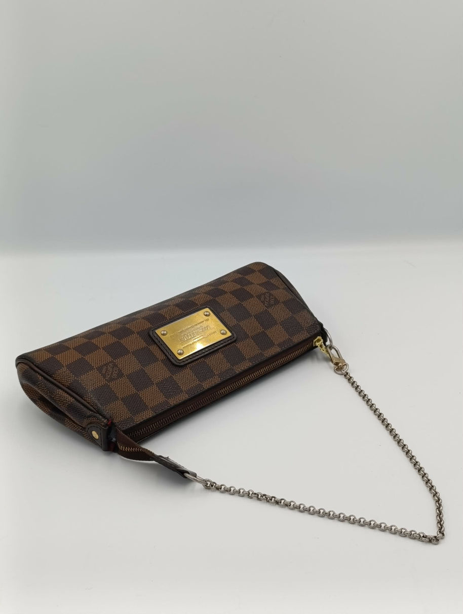 Sac Louis Vuitton Eva — Toile Damier Ébène, Vintage, Bijouterie Dorée
