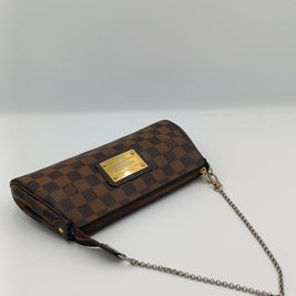 Sac Louis Vuitton Eva — Toile Damier Ébène, Vintage, Bijouterie Dorée