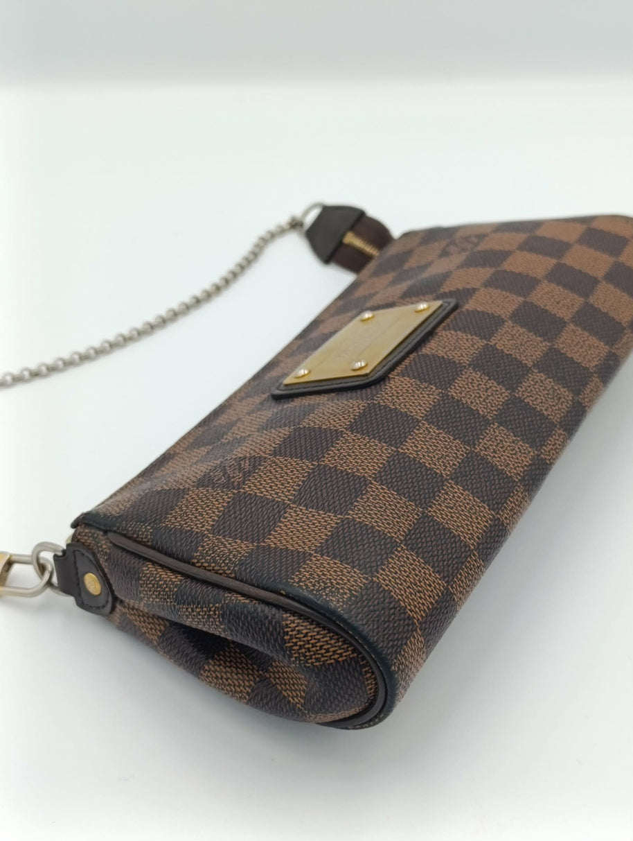 Sac Louis Vuitton Eva — Toile Damier Ébène, Vintage, Bijouterie Dorée