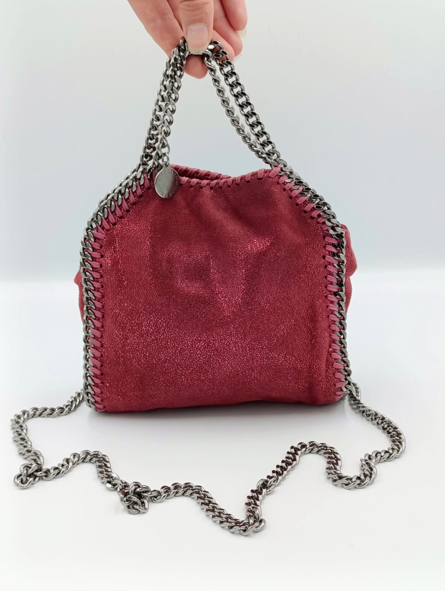 Stella McCartney Falabella Tiny rose pailletée vue de dos