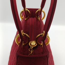 Fermeture Lady Dior medium nylon framboise vintage