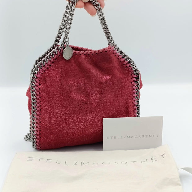 Sac Stella McCartney Falabella Tiny rose pailletée vue de face