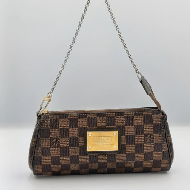 Sac Louis Vuitton Eva Damier ébène vintage vue principale