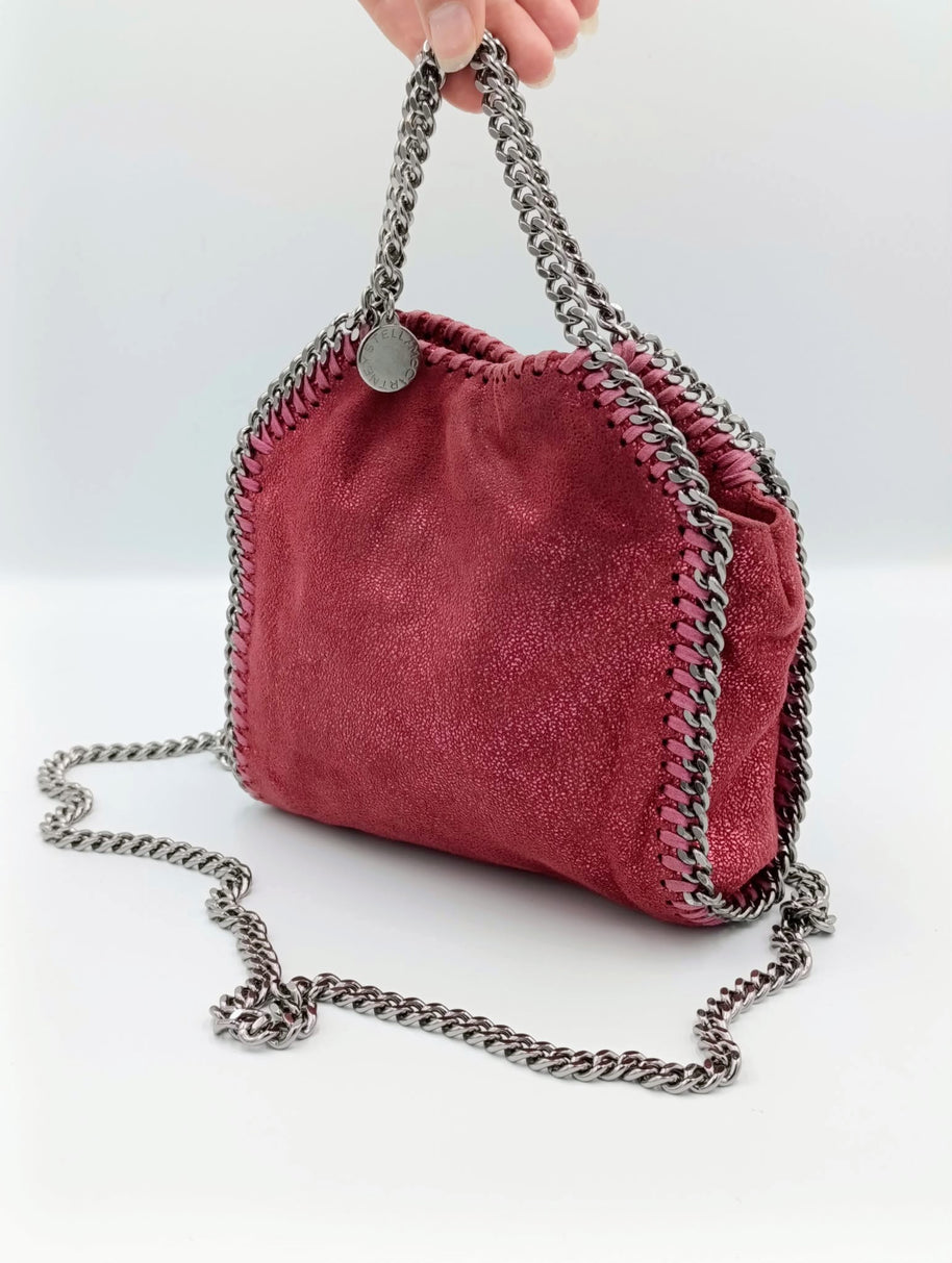 Stella McCartney Falabella Tiny détail toile pailletée rose