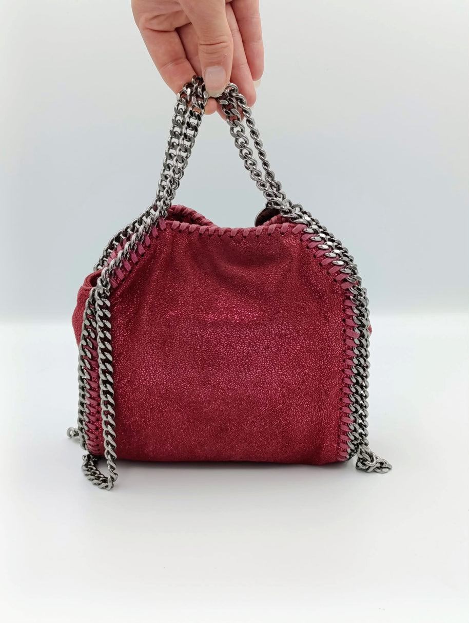 Stella McCartney Falabella Tiny rose pailletée intérieur doublure