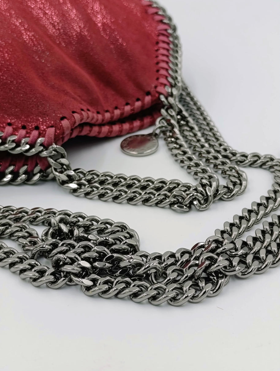 Sac Stella McCartney Falabella Tiny rose vue de profil