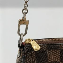Fermeture zip Louis Vuitton Eva Damier ébène