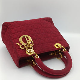 Fermeture du Lady Dior medium en nylon framboise