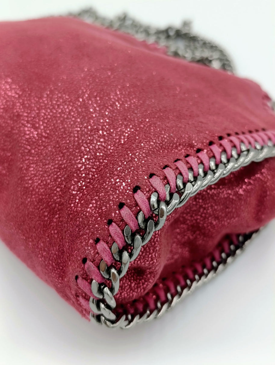 Stella McCartney Falabella Tiny rose détail poignée et anneaux