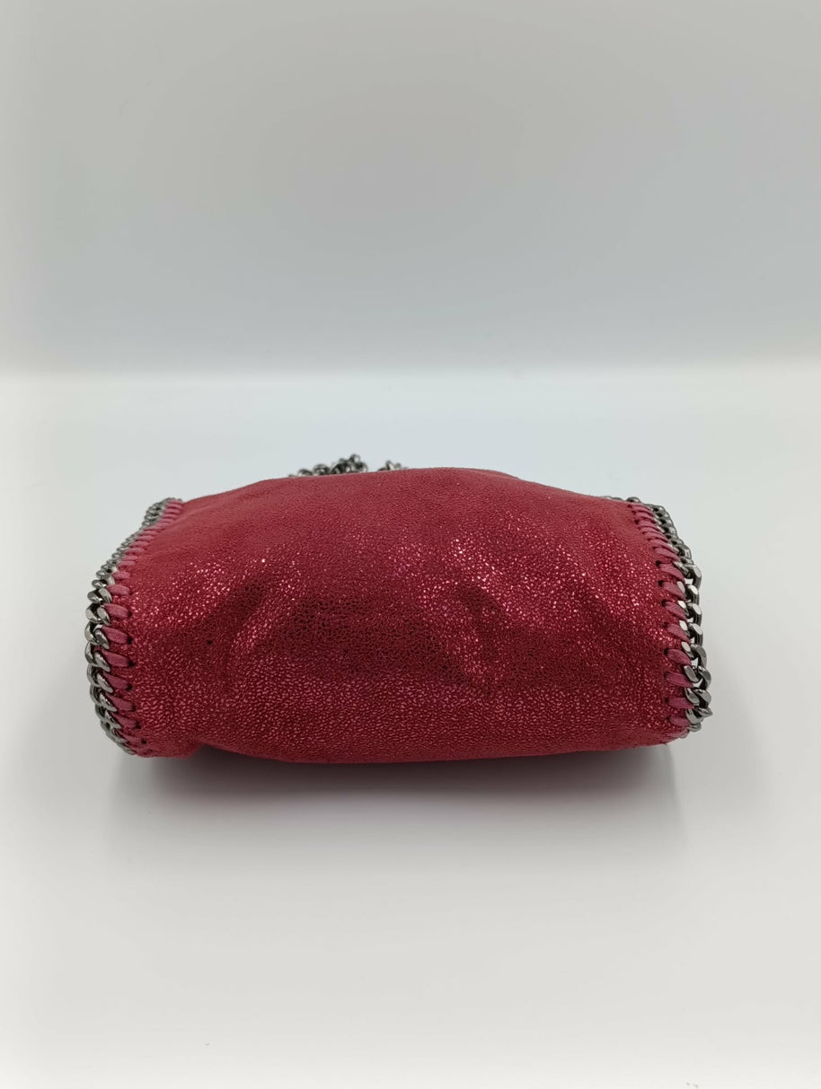 Falabella Tiny rose pailletée détail coins et finitions