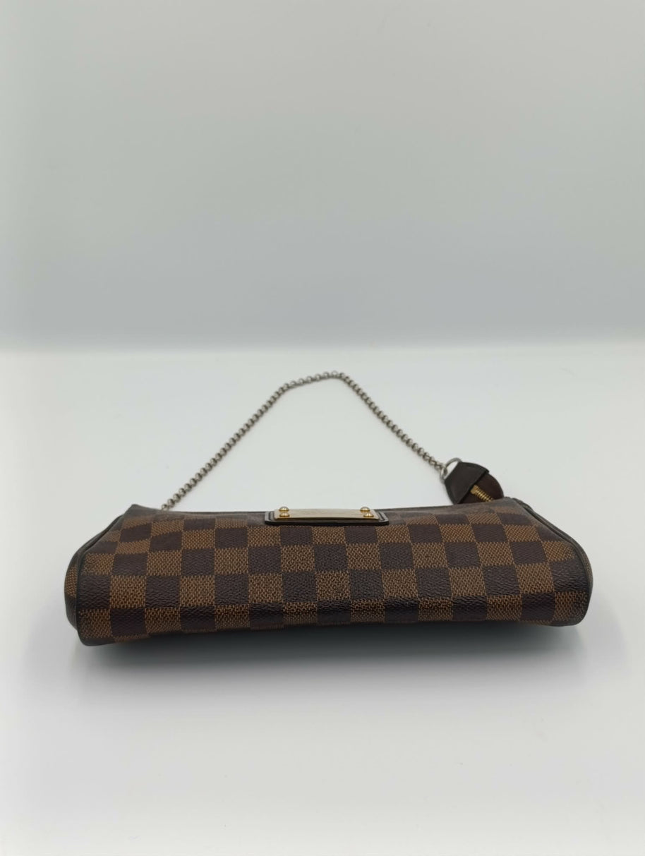 Sac Louis Vuitton Eva — Toile Damier Ébène, Vintage, Bijouterie Dorée