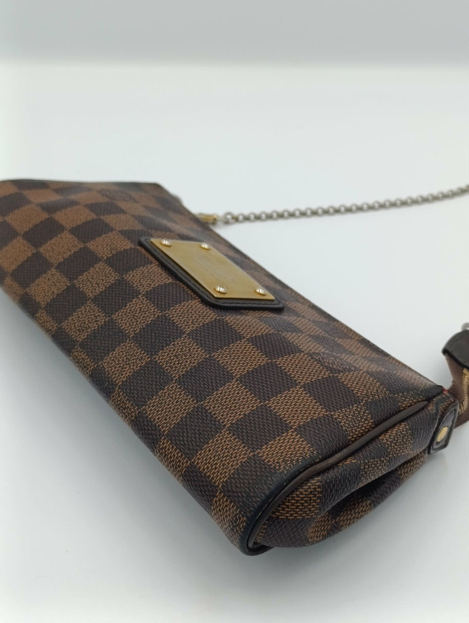 Sac Louis Vuitton Eva — Toile Damier Ébène, Vintage, Bijouterie Dorée