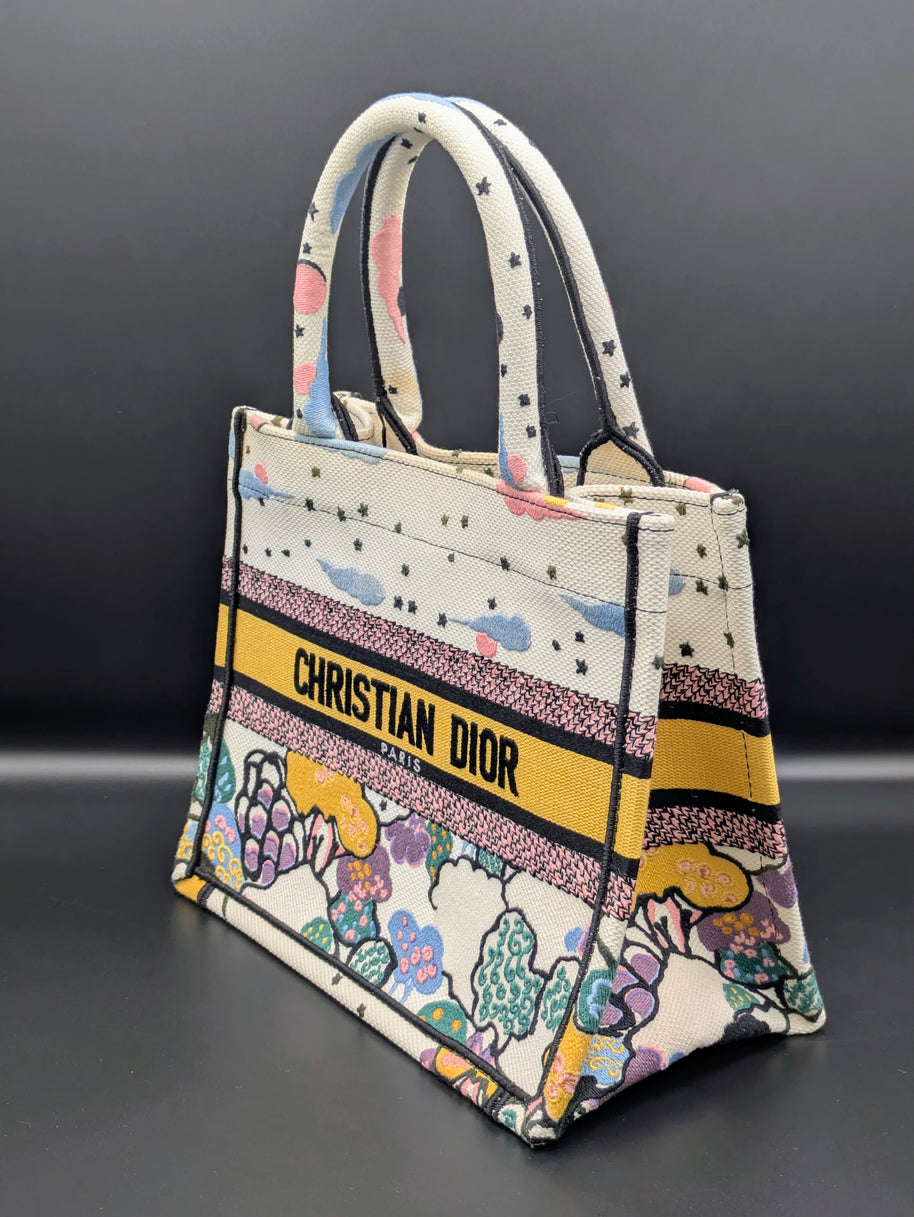 Détail du motif Ciel de rêve du Dior Book Tote