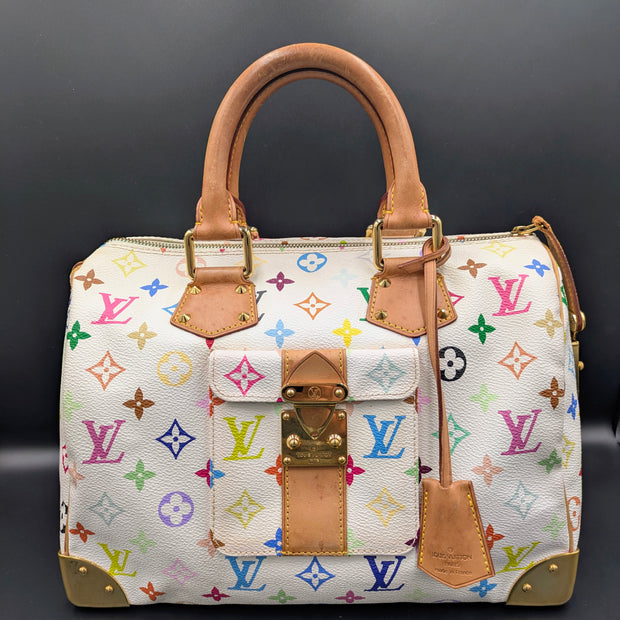 Sac Louis Vuitton x Takashi Murakami Speedy 30 multicolore vue principale