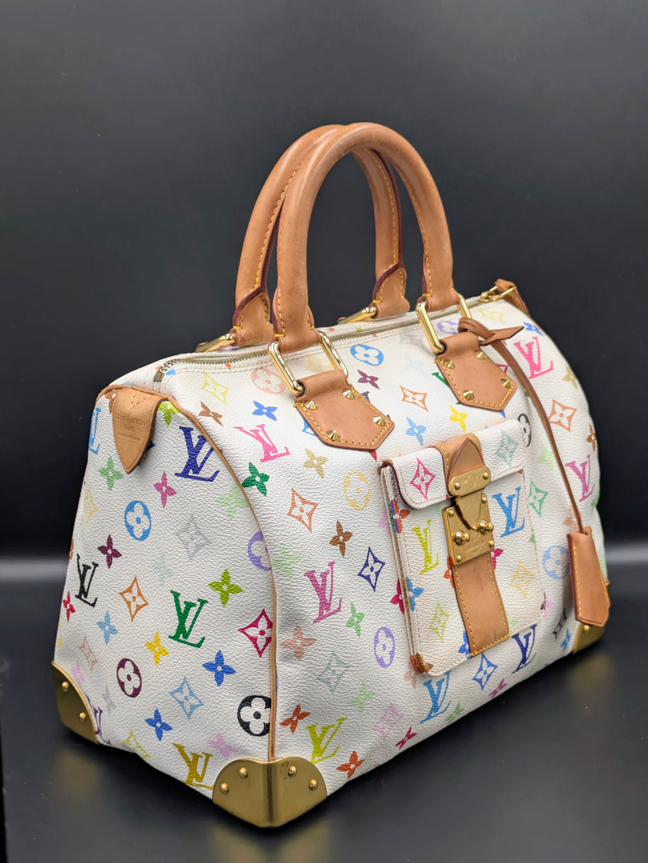 Speedy 30 Louis Vuitton multicolore aperçu de face