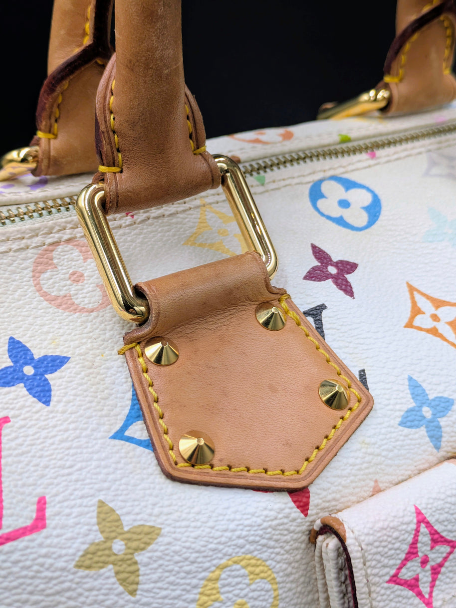 Coins du sac Louis Vuitton multicolore Speedy