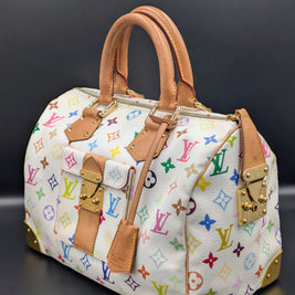Détail de la toile multicolore Louis Vuitton Murakami