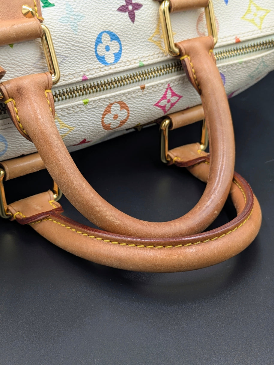 Vue arrière du sac Louis Vuitton Speedy multicolore