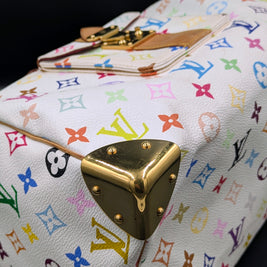 Toile blanche multicolore du sac Louis Vuitton vintage