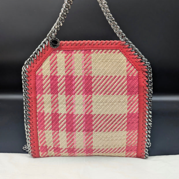 Sac Stella McCartney Falabella mini toile écossaise vue principale
