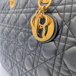 Intérieur sac Lady Dior large cuir noir vintage