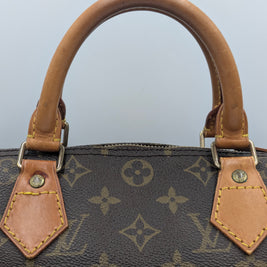 Patine du cuir naturel sur Louis Vuitton Speedy 30 vintage