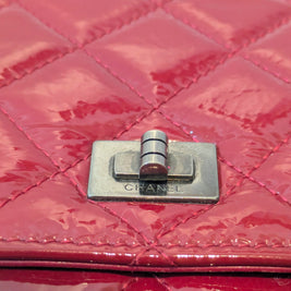 Chanel WOC rouge bordeaux vue de dos poche plaquée cuir verni