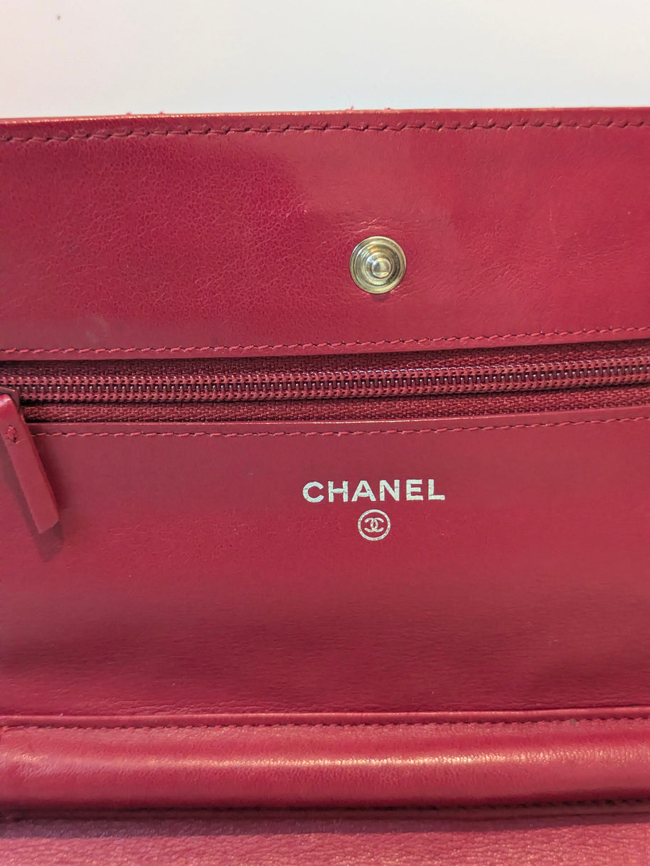 Chanel Wallet On Chain sac ouvert vue intérieure complète