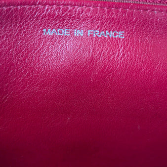 Chanel WOC cuir verni rouge bordeaux porté bandoulière crossbody