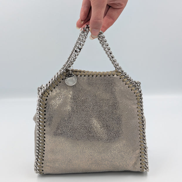 Sac Stella McCartney Falabella Tiny doré pailleté vue générale
