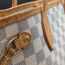 Attaches et coutures du Neverfull PM Azur vintage