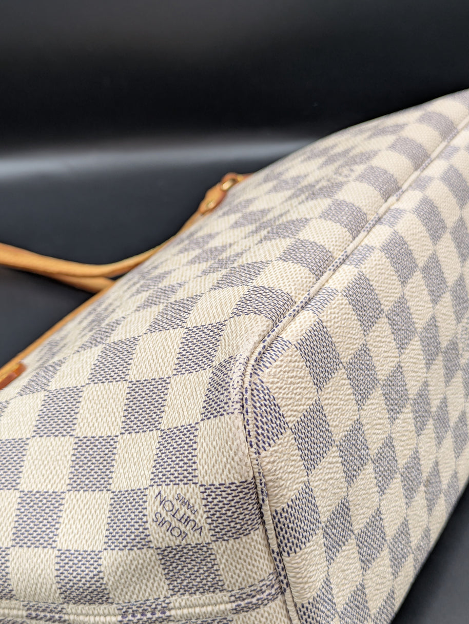 Fermeture et poche intérieure du Neverfull PM Azur vintage