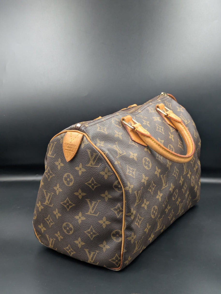 Speedy 30 Louis Vuitton monogram vintage avec son dust bag – photo 4