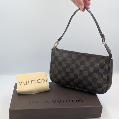 Pochette Accessoires Louis Vuitton Damier Ébène vintage avec sa boîte et son dust bag – photo 1