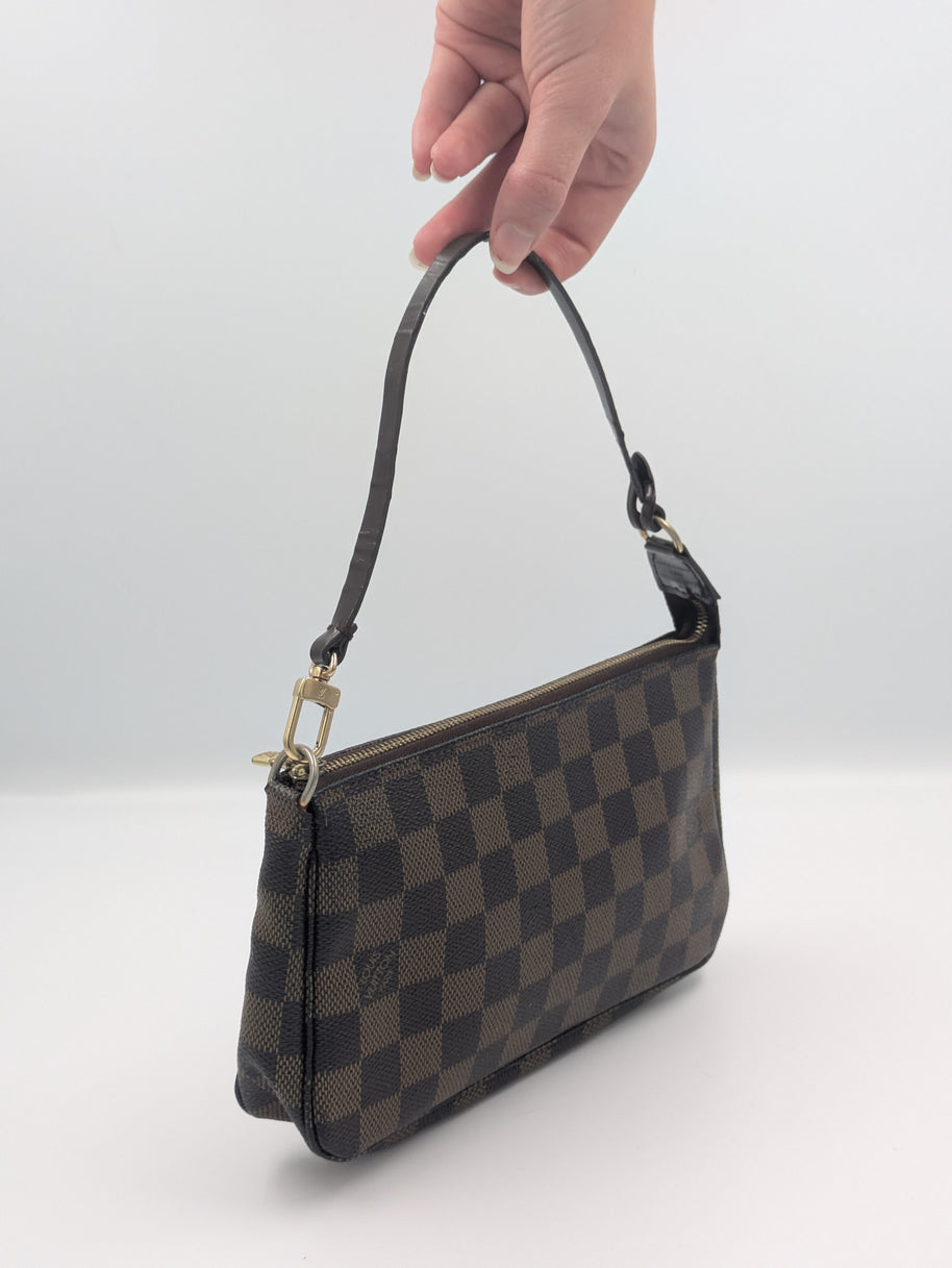 Pochette Accessoires Louis Vuitton Damier Ébène vintage avec sa boîte et son dust bag – photo 3