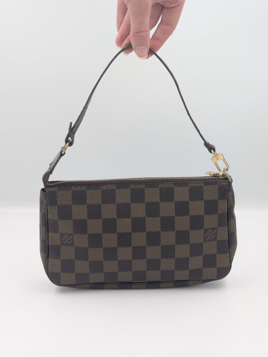 Pochette Accessoires Louis Vuitton Damier Ébène vintage avec sa boîte et son dust bag – photo 2