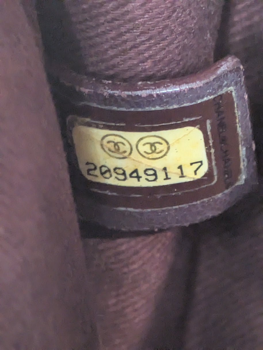 Étiquette du numéro de série à l’intérieur du Chanel French Riviera Flap