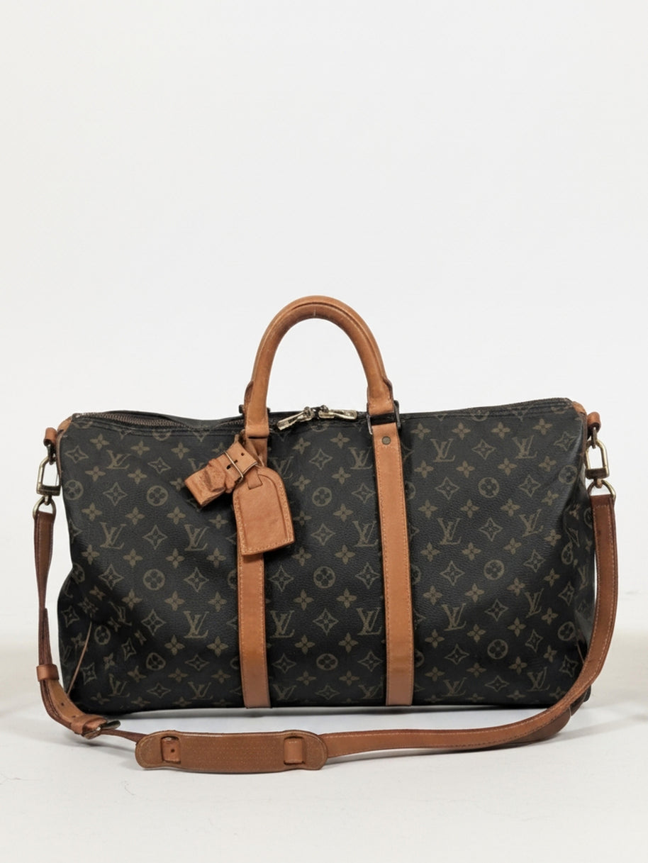 Keepall 50 Bandoulière Louis Vuitton vue de trois quarts