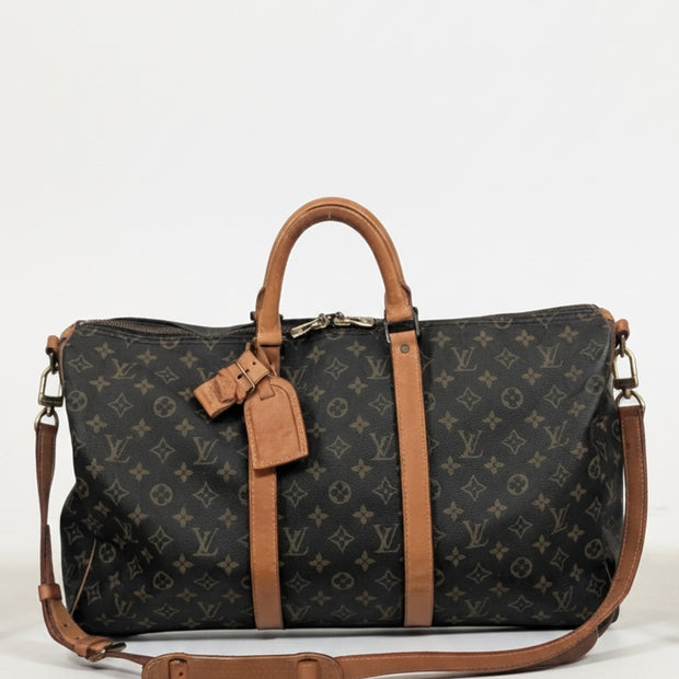 Keepall 50 Bandoulière Louis Vuitton vue de trois quarts