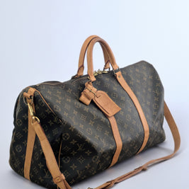 Louis Vuitton Keepall 50 détail poignées et cadenas