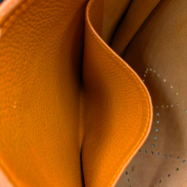 Hermès Evelyne 29 PM cuir Taurillon Clémence orange vue d'ensemble intérieure